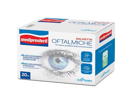 MEDIPRESTERIL SALVIETTE OFTALMICHE 20 PEZZI PROMO CORMAN SpA