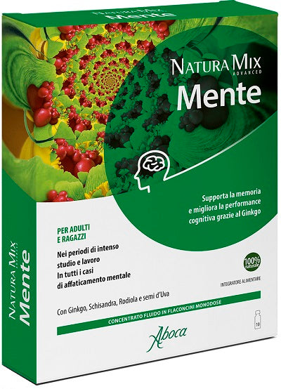 NATURA MIX ADVANCED MENTE 10 FLACONCINI ABOCA SpA SOCIETA' AGRICOLA