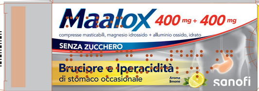 MAALOX*S/Z 30CPR LIMO400+400MG OPELLA HEALTHCARE ITALY Srl