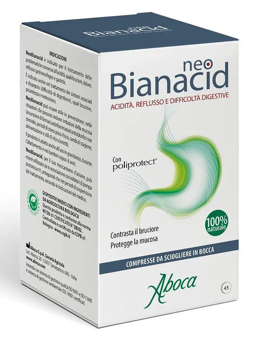 NEOBIANACID 45 COMPRESSE MASTICABILI ABOCA SpA SOCIETA' AGRICOLA