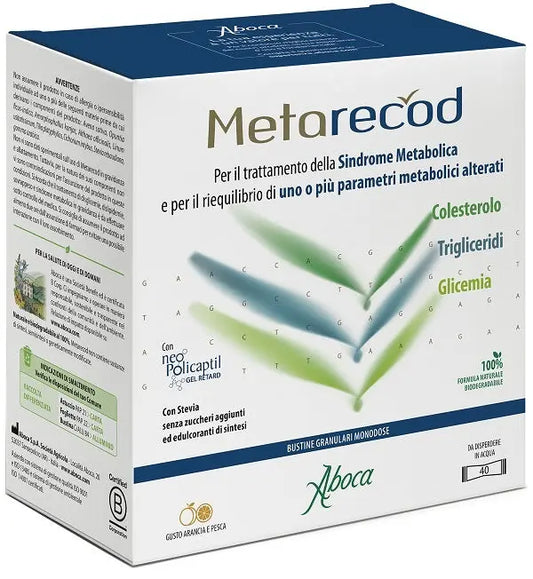 METARECOD 40 BUSTINE GRANULARI X 2,5G GUSTO ARANCIA E PESCA ABOCA SpA SOCIETA' AGRICOLA