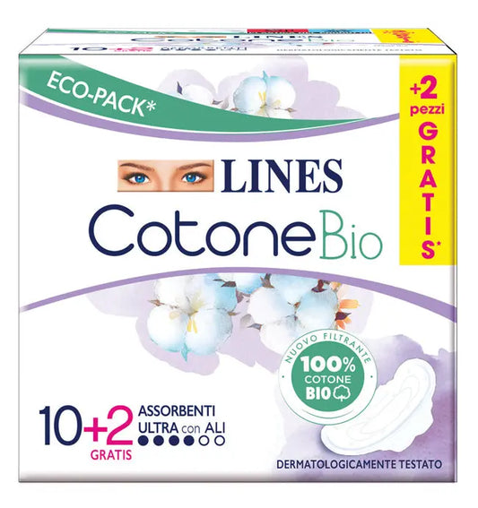LINES COTONE BIO ULTRA ALI 10+2 PEZZI FATER SpA