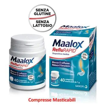 MAALOX REFLURAPID 40 COMPRESSE MASTICABILI OPELLA HEALTHCARE ITALY Srl