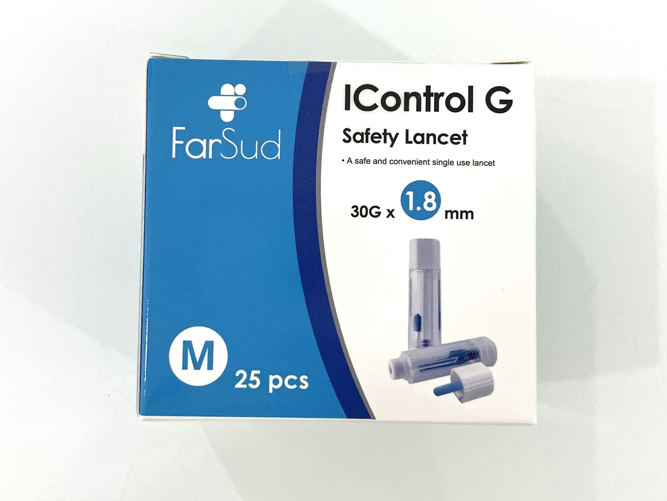 LANCETTE PUNGIDITO ICONTROL G MINI SAFETY LANCETS GAUGE 30 25 PEZZI FARSUD FARMACEUTICI Srl