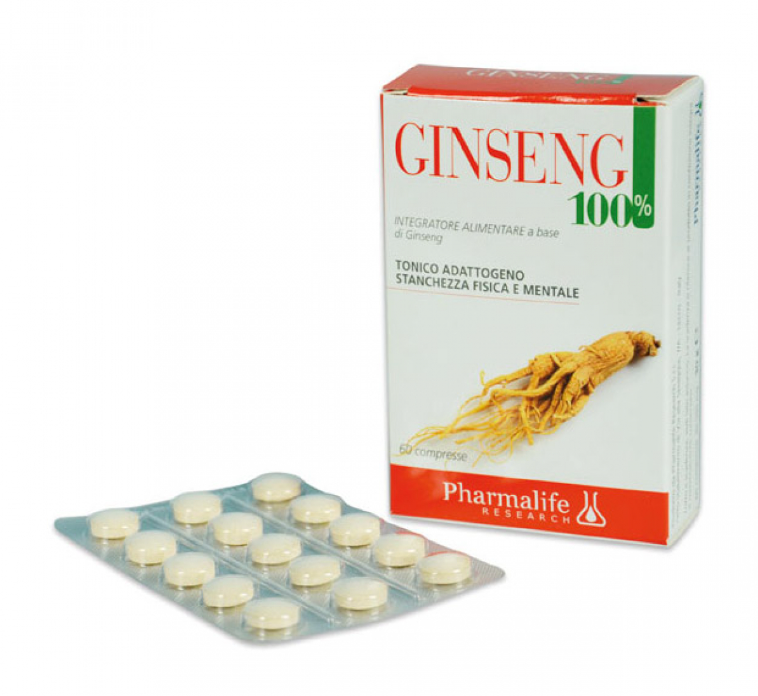 GINSENG 100% 60 COMPRESSE PHARMALIFE RESEARCH Srl