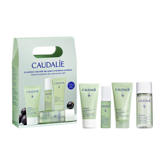 VINOPURE STARTER KIT 1 GEL DETERGENTE PURIFICANTE 30 ML + 1 LOZIONE PURIFICANTE 50 ML + 1 SIERO SALICILICO ANTI-IMPERFEZIONI 10 ML + 1 FLUIDO IDRATANTE 15 ML