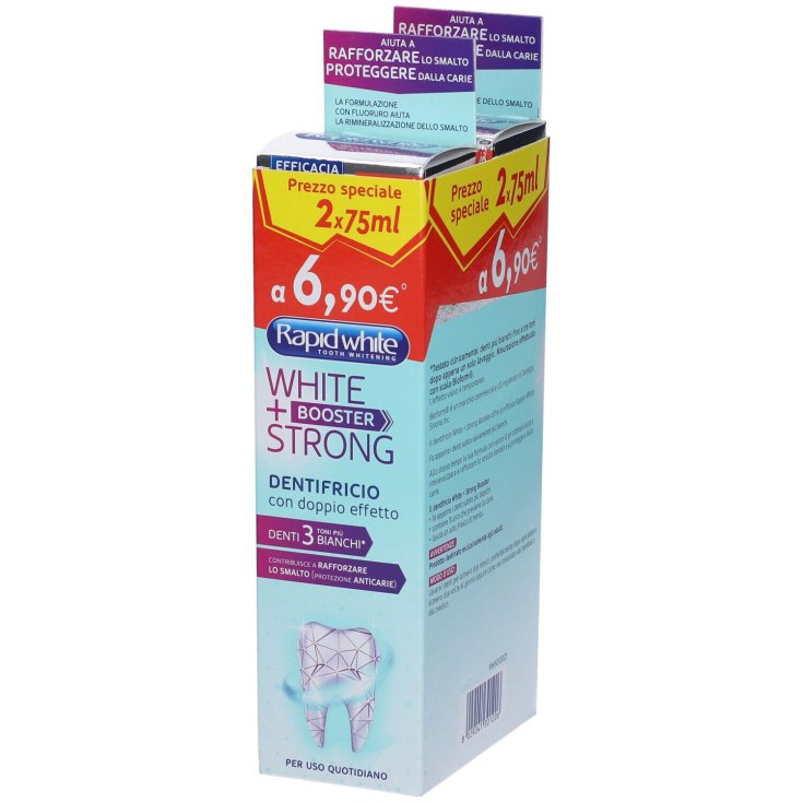 RAPID WHITE BIPACK DENTIFRICIO WHITE STRONG BOOSTER 75+75 ML