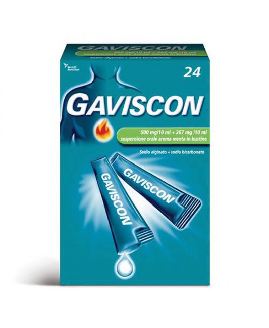 GAVISCON*24BUST 500+267MG/10ML RECKITT BENCKISER H.(IT.) SpA