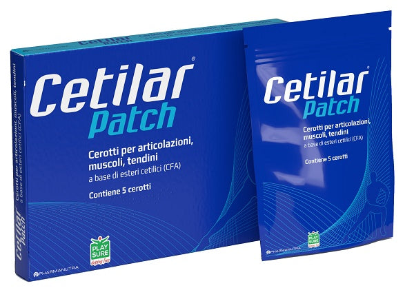 CEROTTO MONOUSO CETILAR PATCH PER ARTICOLAZIONI MUSCOLI E TENDINI 5 PEZZI PHARMANUTRA SpA