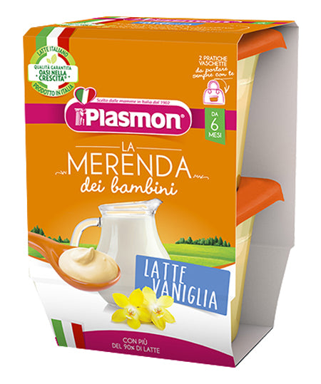 PLASMON LA MERENDA DEI BAMBINI MERENDE LATTE VANIGLIA ASETTICO 2 X 120 G PLASMON (HEINZ ITALIA SpA)