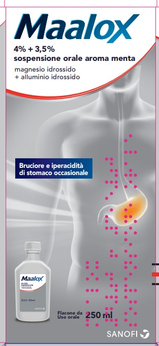 MAALOX*OS SOSP 250ML 4+3,5% ME OPELLA HEALTHCARE ITALY Srl