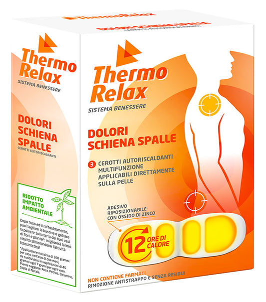 THERMORELAX CEROTTO AUTORISCALDANTE DOLORE SCHIENA/SPALLE 3 PEZZI ALSIPHARMA Srl