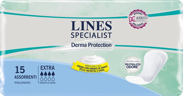 LINES SPECIALIST DERM PANNOLONE SAGOMATO EXTRA 15 PEZZI FATER SpA