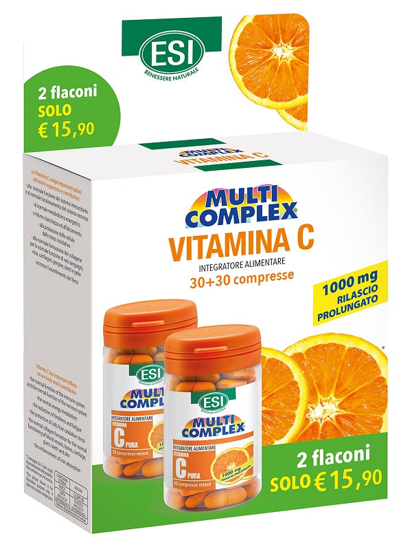 ESI VITAMINA C 1000MG RILASCIO PROLUNGATO 30+30 COMPRESSE SENZA GLUTINE