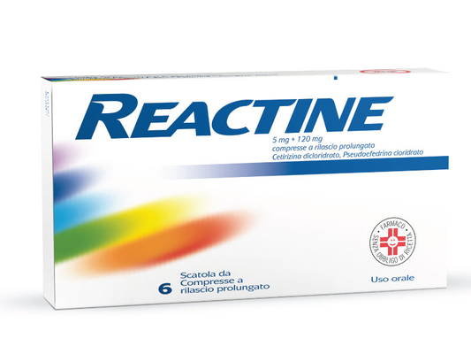 REACTINE*6CPR 5MG+120MG RP JOHNSON & JOHNSON SpA