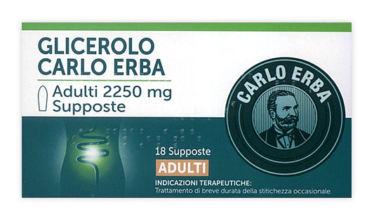 GLICEROLO*AD 18SUPP 2250MG CARLO ERBA OTC Srl