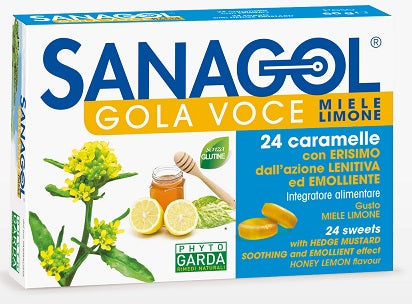 SANAGOL GOLA VOCE MIELE LIMONE 24 CARAMELLE NAMED Srl