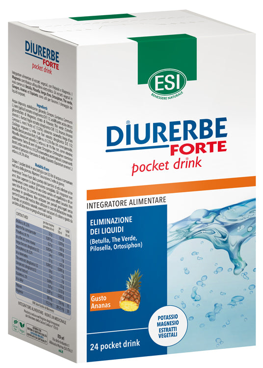 ESI DIURERBE FORTE DRENANTE ANANAS 24 POCKET DRINK DA 20 ML