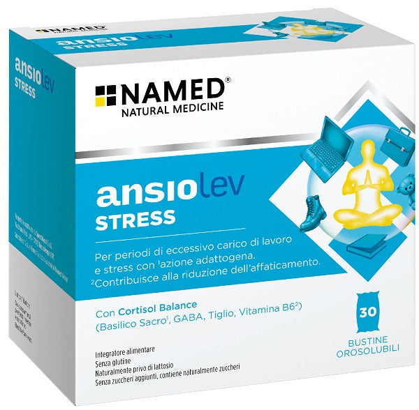 ANSIOLEV STRESS 30 BUSTINE 1,3 G SENZA GLUTINE NATURALMENTE PRIVO DI LATTOSIO CON EDULCORANTE