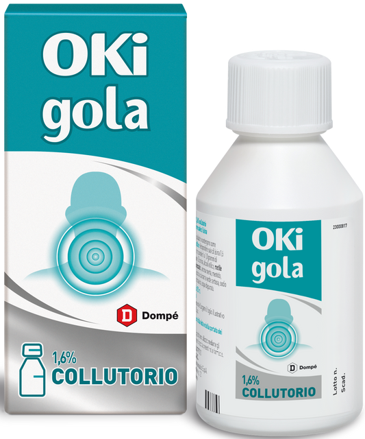 OKI GOLA*COLLUT 150ML 1,6% DOMPE' FARMACEUTICI SpA