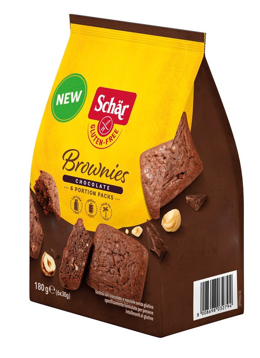 SCHAR BROWNIES CHOCOLATE TORTINA CON CIOCCOLATO E NOCCIOLE 6 MONOPORZIONI DA 30 G DR.SCHAR (SCHAER) SpA