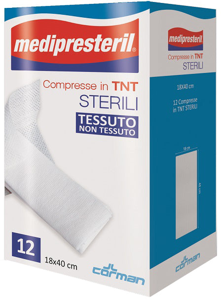 COMPRESSE STERILI TNT MEDIPRESTERIL 18X40 CM 12 PEZZI CORMAN SpA