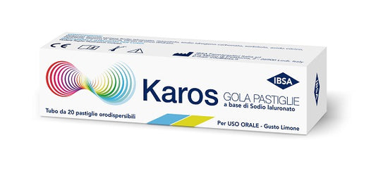KAROS GOLA PASTIGLIE 20 PASTIGLIE ORODISPERSIBILI GUSTO LIMONE