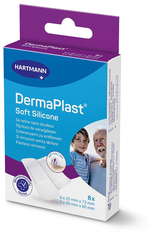 DERMAPLAST SOFT SILICONE CEROTTO 2 FORMATI 8 PEZZI
