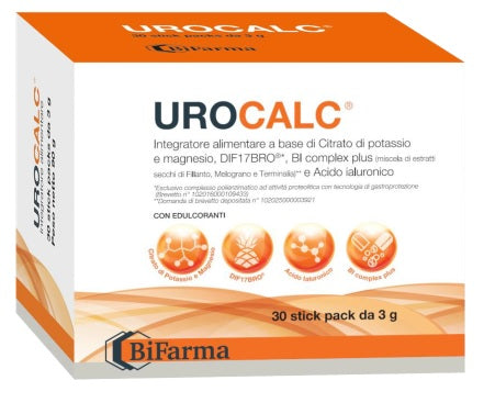 UROCALC 30 STICK PACK DA 3 G CON EDULCORANTI GUSTO ARANCIA SENZA GLUTINE SENZA LATTOSIO