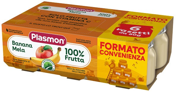 PLASMON OMOGENEIZZATO BANANA MELA 6X80 G PLASMON (HEINZ ITALIA SpA)