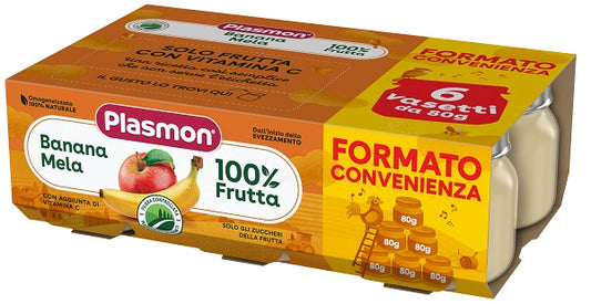 PLASMON OMOGENEIZZATO BANANA MELA 6X80 G PLASMON (HEINZ ITALIA SpA)