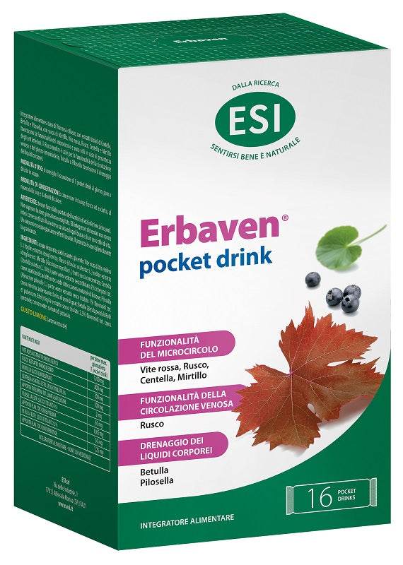 ESI ERBAVEN POCKET DRINK 16 POCKET DRINK DA 20 ML GUSTO LIMONE