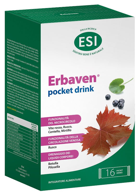 ESI ERBAVEN POCKET DRINK 16 POCKET DRINK DA 20 ML GUSTO LIMONE