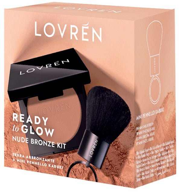 LOVREN READY TO GLOW TRAVEL KIT TERRA NUDE BRONZE KIT 1 TERRA ABBRONZANTE NUDE BRONZE + 1 PENNELLO KABUKI