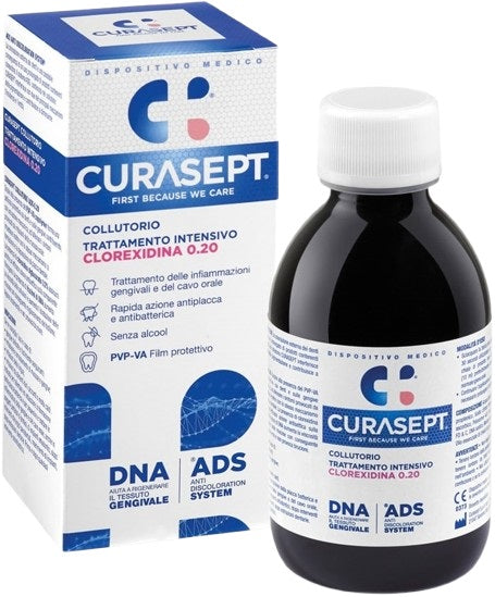 CURASEPT COLLUTORIO TRATTAMENTO INTENSIVO CLOREXIDINA 0,2% ADS DNA 200 ML