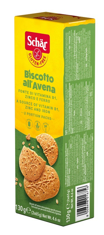 SCHAR BISCOTTI ALL'AVENA 2 BUSTE DA 65 G DR.SCHAR (SCHAER) SpA