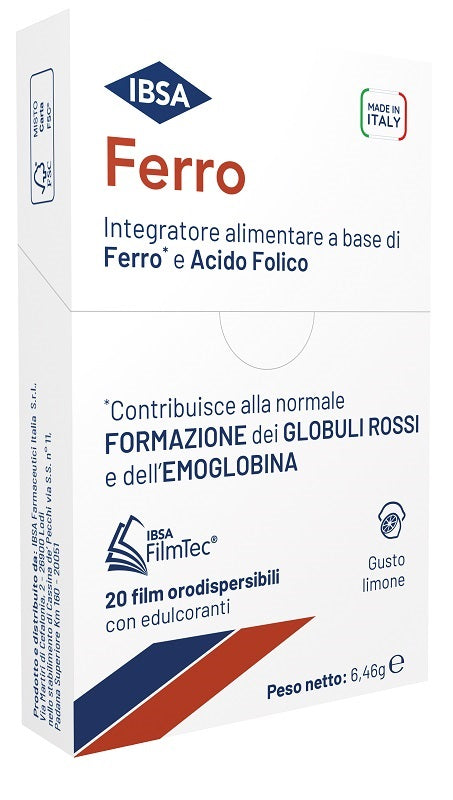 FERRO IBSA 20 FILM ORODISPERSIBILI IBSA FARMACEUTICI ITALIA Srl