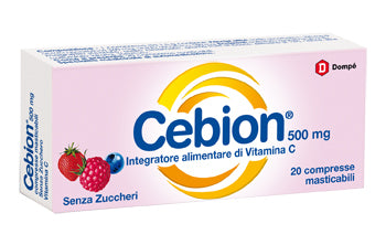 CEBION MASTICABILE SENZA ZUCCHERO VITAMINA C 500 MG 20 COMPRESSE PROCTER & GAMBLE SRL