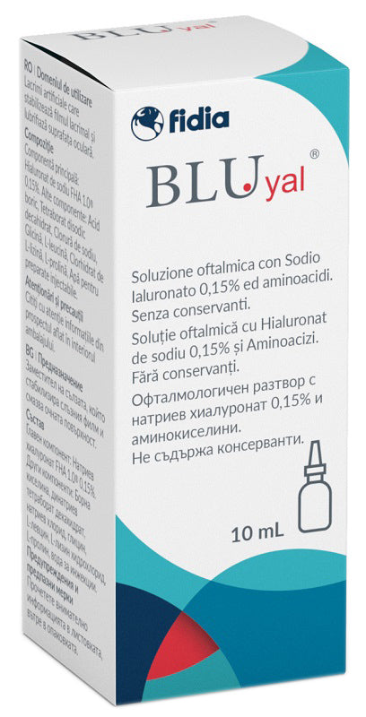 BLUYAL 10 ML SOLUZIONE OFTALMICA SODIO IALURONATO 0,15% ED AMINOACIDI