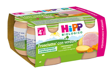 HIPP BIO HIPP BIO OMOGENEIZZATO PROSCIUTTO CON VERDURE 4X80 G HIPP ITALIA Srl