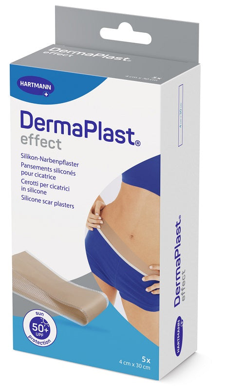 CEROTTO CICATRICI IN SILICONE DERMAPLAST EFFECT 4X30 CM 5 PEZZI
