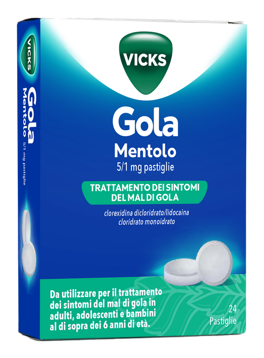 VICKS GOLA*24PAST 5+1MG MENTOL