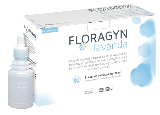 LAVANDA VAGINALE A BASE DI LATTOBACILLI LISATI FLORAGYN LAVANDA 140ML 5FLACONI SO.SE.PHARM Srl
