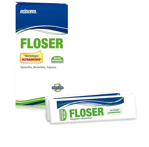 FLOSER 10 BUSTINE OROSOLUBILI DA 1,5 G SENZA GLUTINE NATURALMENTE PRIVO DI LATTOSIO
