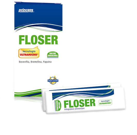 FLOSER 10 BUSTINE OROSOLUBILI DA 1,5 G SENZA GLUTINE NATURALMENTE PRIVO DI LATTOSIO