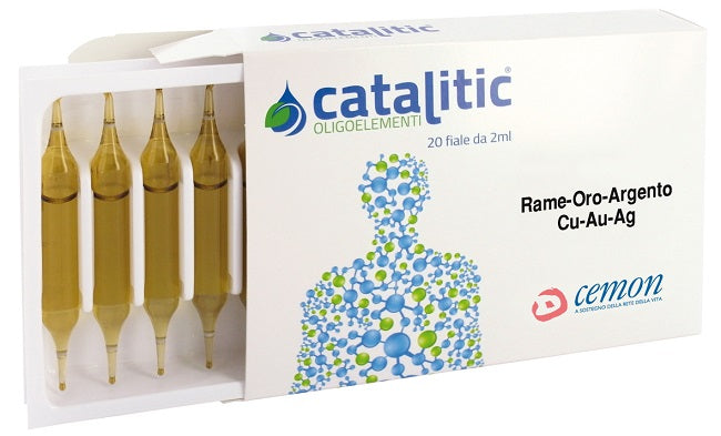 CATALITIC OLIGOELEMENTI RAME ORO ARGENTO CU-AU-AG 20 AMPOLLE CEMON Srl