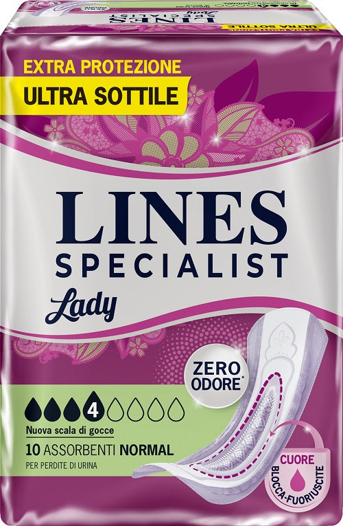 ASSORBENTI PER INCONTINENZA LINES SPECIALIST LADY NORMAL 10 PEZZI FATER SpA
