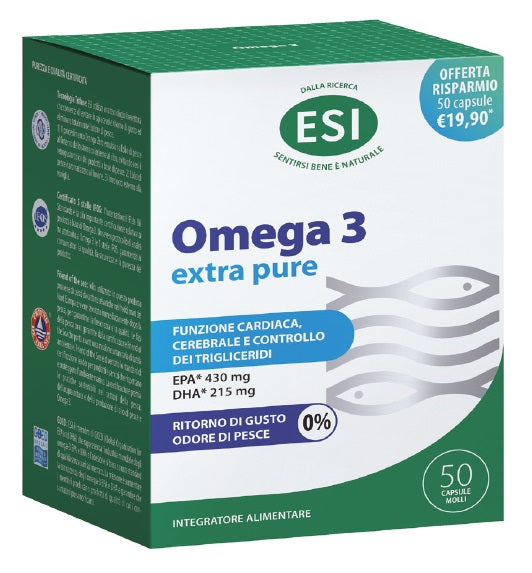 ESI OMEGA 3 EXTRA PURE 50 CAPSULE MOLLI OFFERTA SENZA GLUTINE