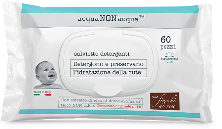 FIOCCHI DI RISO ACQUA NON ACQUA SALVIETTE DETERGENTI 60 PEZZI ARTSANA SpA