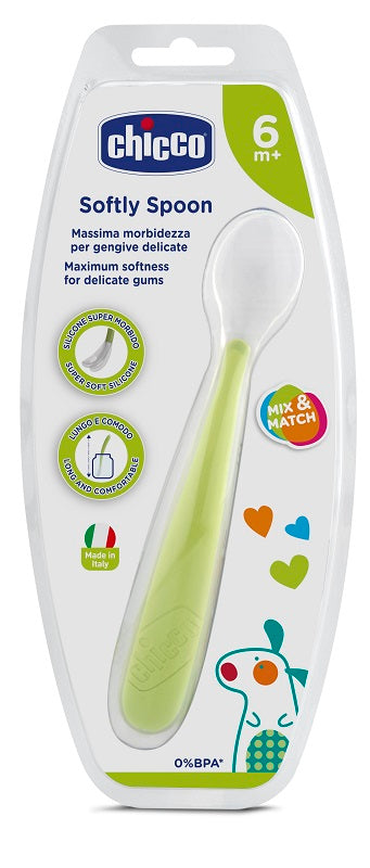 CHICCO CUCCHIAIO MORBIDO SILICONE 6M+ VERDE UP CHICCO (ARTSANA SpA)